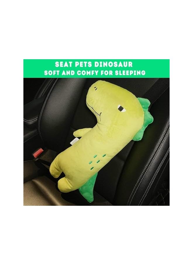Kids Travel Pillow for Car, The Sleeping Aid for Adults and Kids on Road Trips, Children's Dinosaur Travel Pillow, Car Seat Vehicle Seat Strap Head Neck Support Shoulder Pad