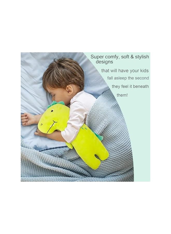 Kids Travel Pillow for Car, The Sleeping Aid for Adults and Kids on Road Trips, Children's Dinosaur Travel Pillow, Car Seat Vehicle Seat Strap Head Neck Support Shoulder Pad