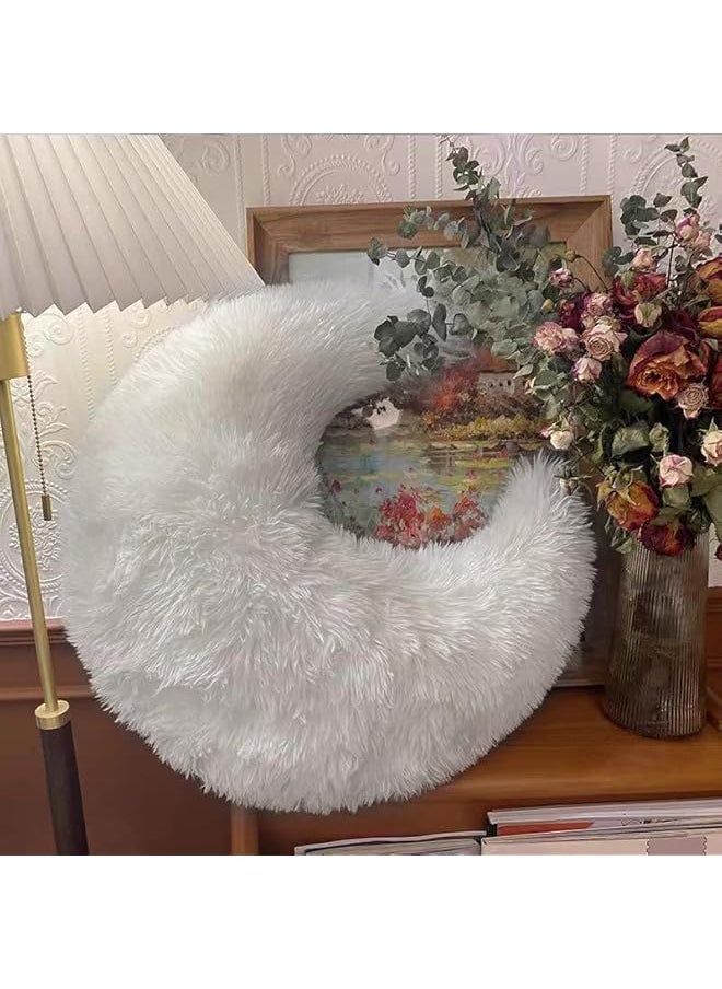 Moon Shaped Throw Pillow, Soft Star Shaped Couch Cushion Pillow Decorative Throw Pillows for Bed Sofa Couch, Home Decor Cute Fluffy Plush Throw Pillow Gift for Bedroom