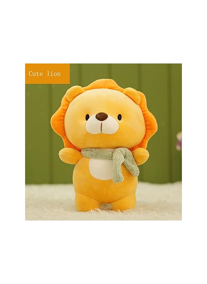 Cute Lion Stuffed Animal Plush Toys, 11.8 inches Soft Hugging Pillow Animal Plushies Toy, Birthday Gifts for Kids, Thanksgiving Gift, Home Decorations Party Favors