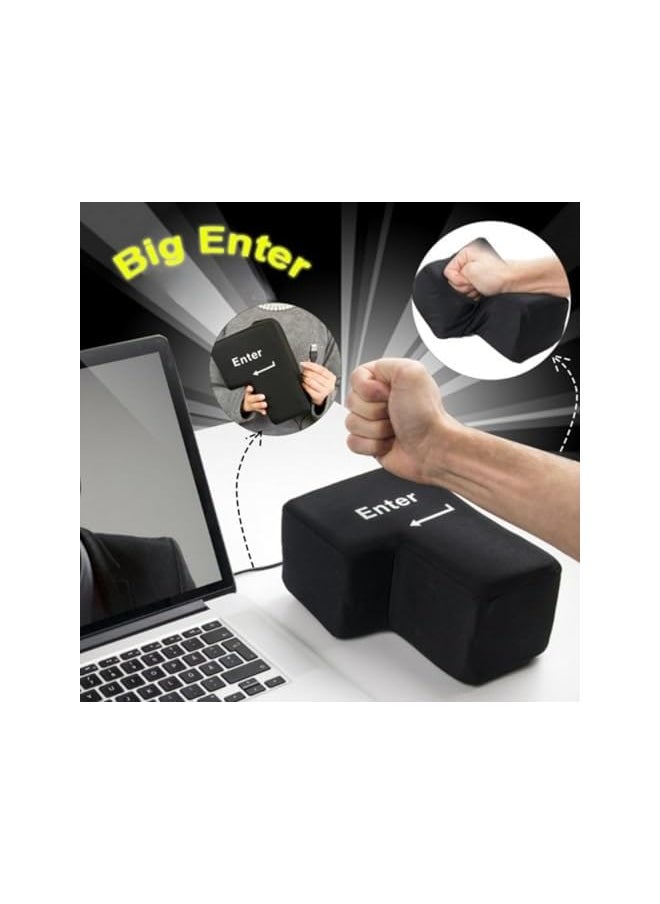 Anti-Stress Toy Pillow, Giant Enter USB Key Relieve Stress Toy, Connected to Computer, Creative Super Sized 3D Enter Key Soft Toy, Suitable for Desktop, Bed, Office