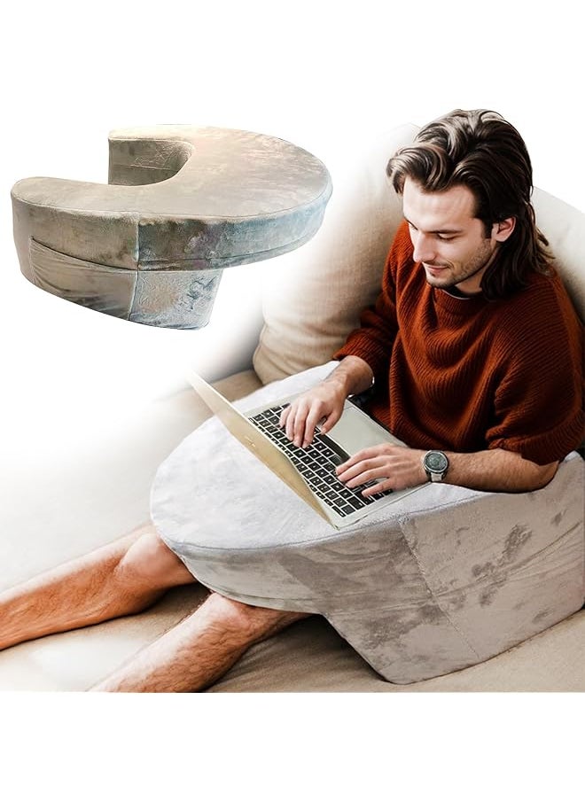 Reading Pillow for Gaming with Large Arm Rest - Ergonomic Sofa Bed Couch Laptop Desk