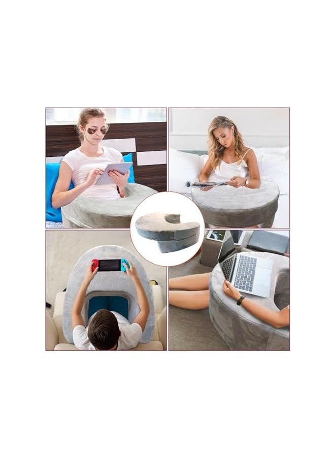Reading Pillow for Gaming with Large Arm Rest - Ergonomic Sofa Bed Couch Laptop Desk