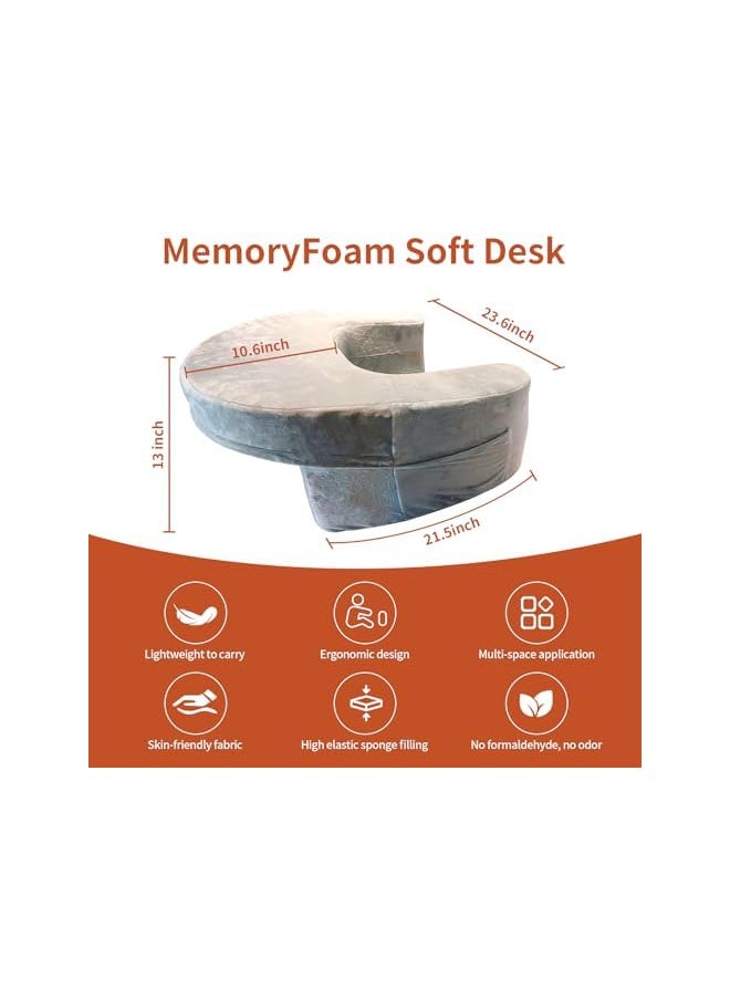 Reading Pillow for Gaming with Large Arm Rest - Ergonomic Sofa Bed Couch Laptop Desk