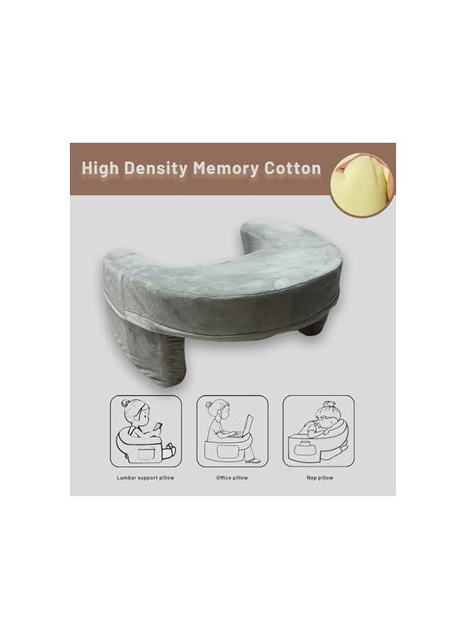 Reading Pillow for Gaming with Large Arm Rest - Ergonomic Sofa Bed Couch Laptop Desk
