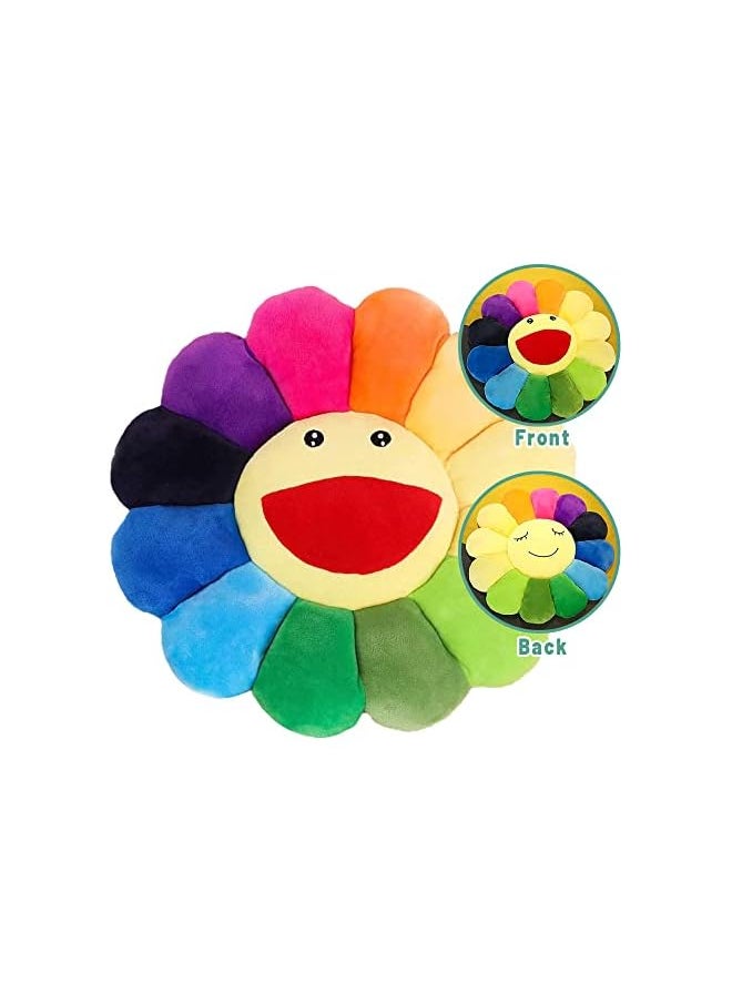 Floor Pillows for Kids Reading Book, Gaint Sunflower Pillows, Flower Floor Cushions Kids Chair Cushion for Kids Reading Book (Colorful, 43 cm)