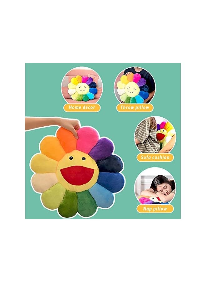 Floor Pillows for Kids Reading Book, Gaint Sunflower Pillows, Flower Floor Cushions Kids Chair Cushion for Kids Reading Book (Colorful, 43 cm)