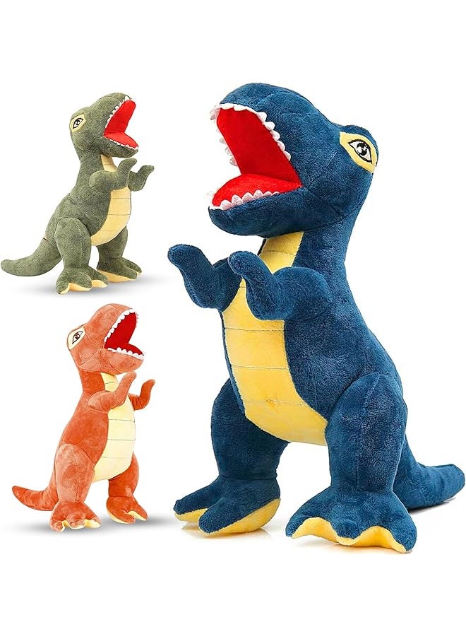 Dinosaur Plush Toy, T-Rex Stuffed Animal Pillow, 47cm Soft Dinosaur Plush Cushion, Cute Plush Toys for Baby Kids, Dinosaur Plushie Gift for Boys Girls, Cuddly T-Rex Pillow for Room Decor