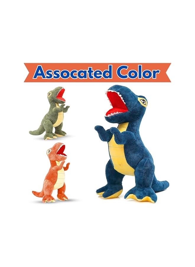 Dinosaur Plush Toy, T-Rex Stuffed Animal Pillow, 47cm Soft Dinosaur Plush Cushion, Cute Plush Toys for Baby Kids, Dinosaur Plushie Gift for Boys Girls, Cuddly T-Rex Pillow for Room Decor