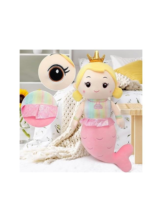 50cm Mermaid Plush Toy – Soft Cuddly Pillow, Cute Stuffed Cushion for Girls, Fluffy Mermaid Doll, Sleeping Companion, Kawaii Throw Pillow, Gift for Kids & Adults, Nursery & Bedroom Decor