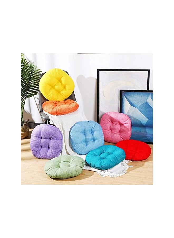 8 Pieces 15 Inch Round Floor Cushions for Kids and Toddlers, Flexible Seating for Classroom Furniture,Daycare,Yoga and Meditation, Multicolor,40 * 40 * 9cm