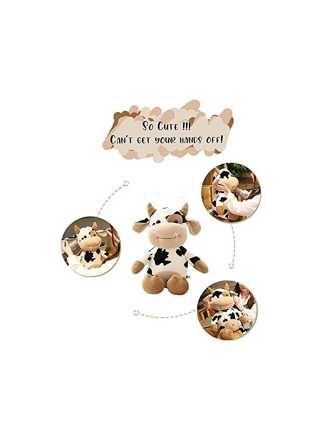 cow plush toy,16 inch stuffed animal throw plushie pillow doll,soft fluffy friend hugging cushion-present for every age and occasion
