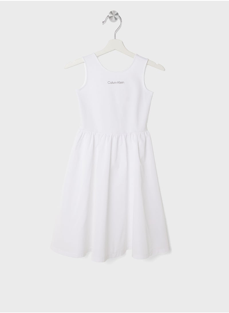 Kids Back Detail Punto Dress