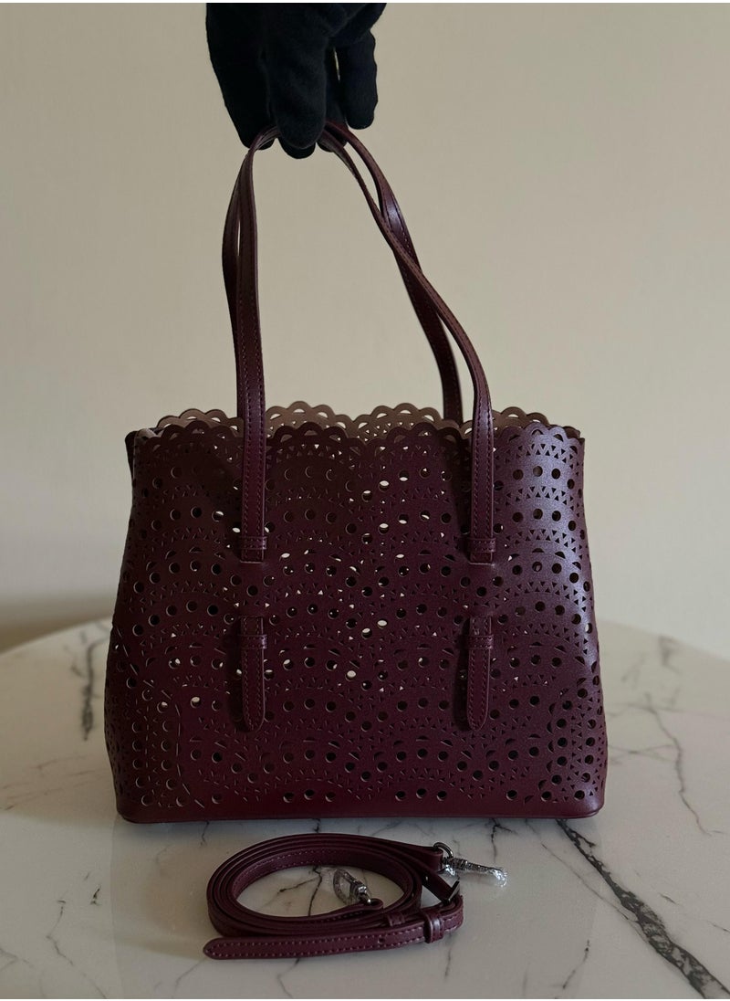 Laser-Cut Floral Tote