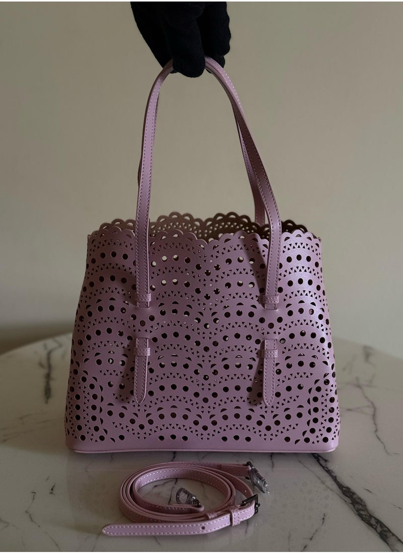 Scalloped Edge Laser Tote