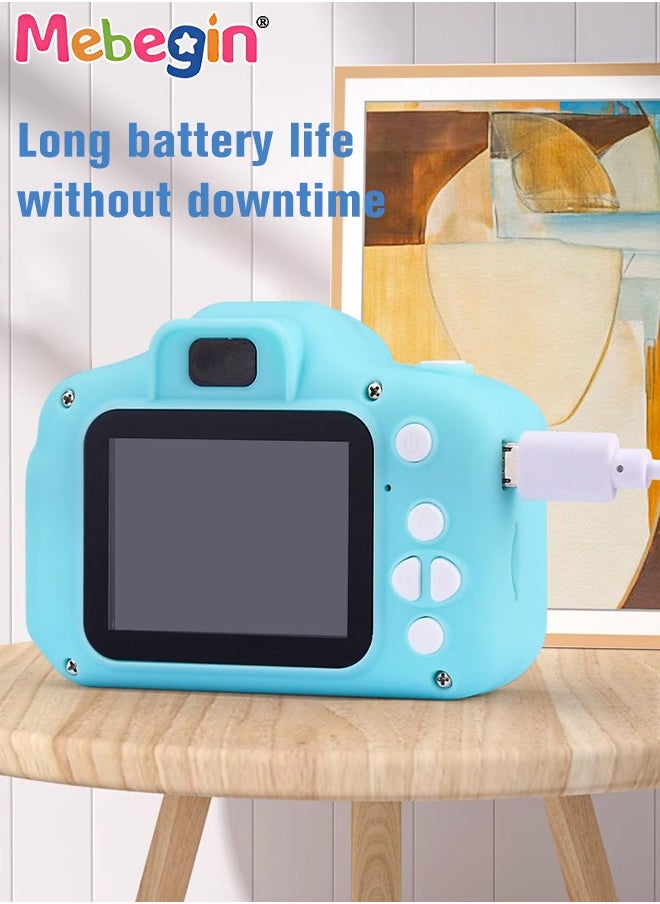 Shark Shape Kids Toy Camera for Kids 1080P HD Toddler Digital Video Camera with 16G SD Card,Portable HD 48 Million Pixels Kids Selfie Camera Perfect Birthday Gifts Blue