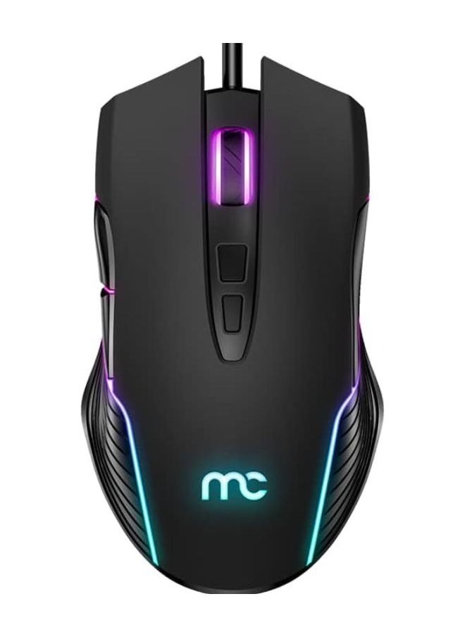 High-Precision Gaming Mouse Wired | Dynamic RGB Lighting | Adjustable DPI Up to 6400 | Ultra-Responsive & Windows/Mac Compatible - Built for Winners
