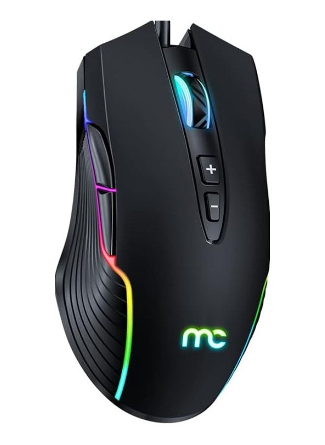 High-Precision Gaming Mouse Wired | Dynamic RGB Lighting | Adjustable DPI Up to 6400 | Ultra-Responsive & Windows/Mac Compatible - Built for Winners