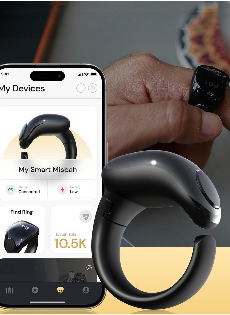 Smart Digital Display Counting Ring, Wireless Charging, Adjustable Design, Suitable for Daily Use and Gifting
