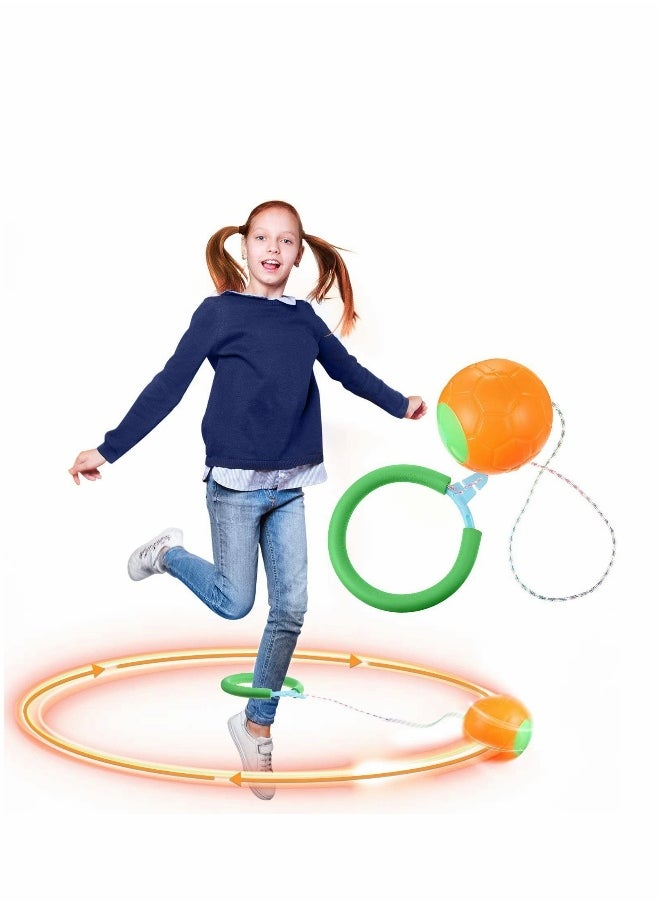 Skip Ball for Kids, Toys Skip It Ankle Toy Skip Ball Jumping Swing Toy, Get Exercise The Funny Way, Fat Burning Fitness Game Fun Birthday Gift for Adults and Kids