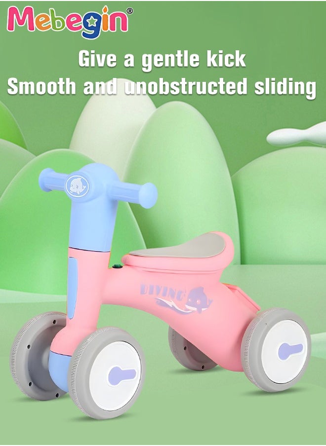 2 in 1 Interactive Rocking Horse with Rocking Base and Music, Fun Toddler Rocker with Rocking and Sliding Ways to Play, Removable Ride-on Rocking Animal with 4 Silence Wheels, Creative Early Educati