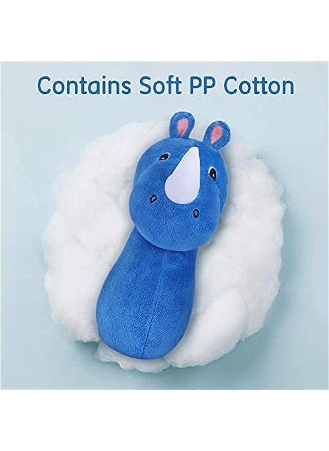 Stuffed Animals Playset, Baby Plush Toys, Infant Owl Ball Rattle, Soft Fabric Giraffe, Lion, Rhino, Toddler Development, Birthday Gifts 12 18 24 Months, 1 2 3 Year Olds, Boys Girls