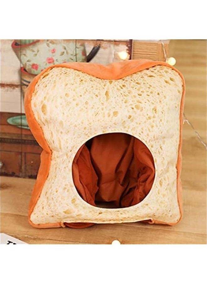 2023 Cute Toast Hat Plush Bread Dress Up Cap Mask for   Party Costume (White)