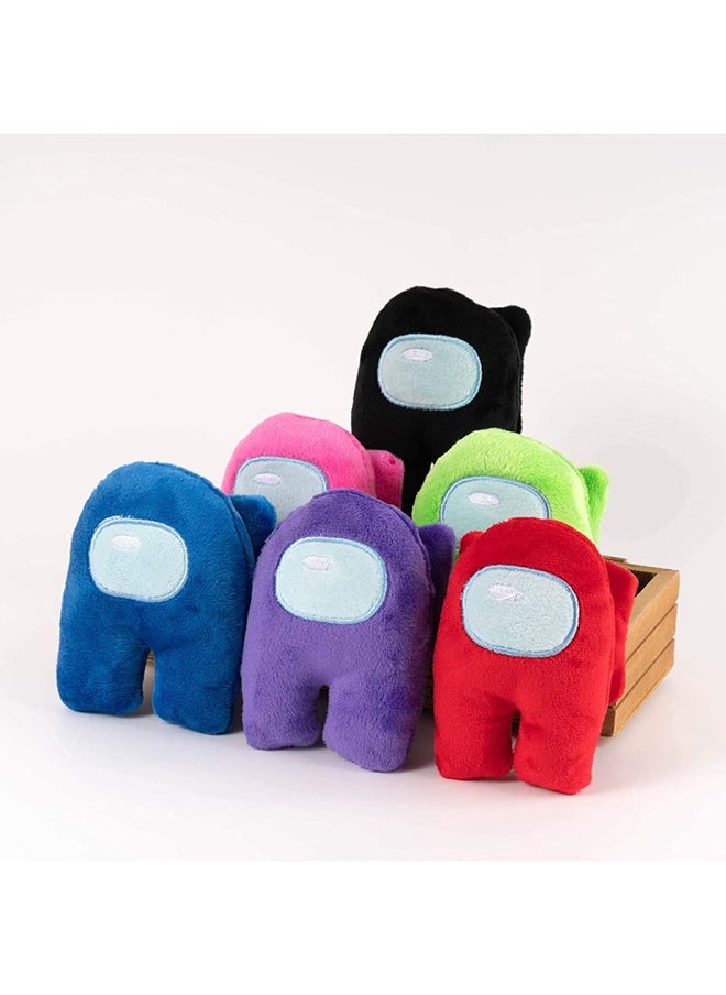 6-Piece Among Us Plush Doll Soft Stuffed Pillow 10x8x6cm