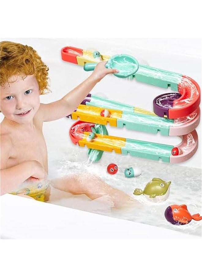Bath Toys,Bathtub Toy with Shower,Fishing Game for Toddlers,  Cup Bath Toys, Bathtub Toys Ball Slide Track for Toddles and Babies,  Birthday Gift for Boys Girls