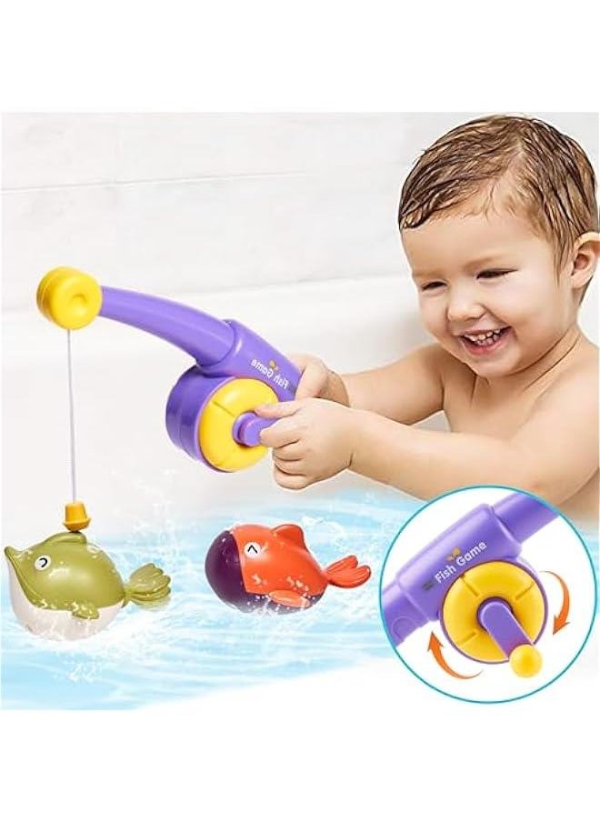 Bath Toys,Bathtub Toy with Shower,Fishing Game for Toddlers,  Cup Bath Toys, Bathtub Toys Ball Slide Track for Toddles and Babies,  Birthday Gift for Boys Girls