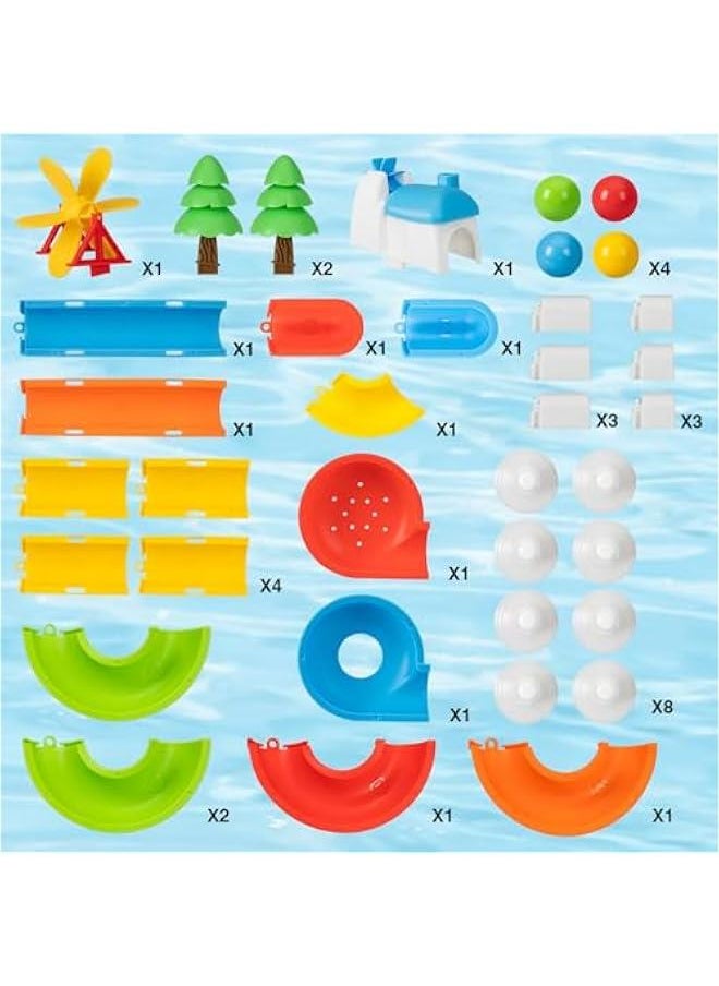 Bath Toys, DIY Fun Splicing Tracks Bath Toys, Bathtub Bath Toys, Scene Building Bath Toys for Kids Toddler,  Birthday Gift for Boys Girls