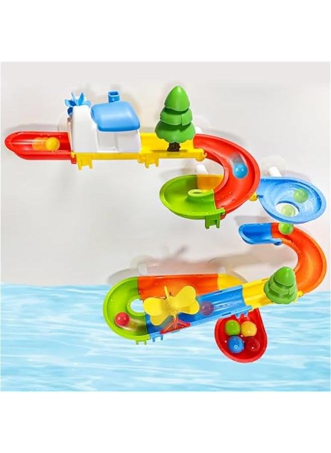 Bath Toys, DIY Fun Splicing Tracks Bath Toys, Bathtub Bath Toys, Scene Building Bath Toys for Kids Toddler,  Birthday Gift for Boys Girls