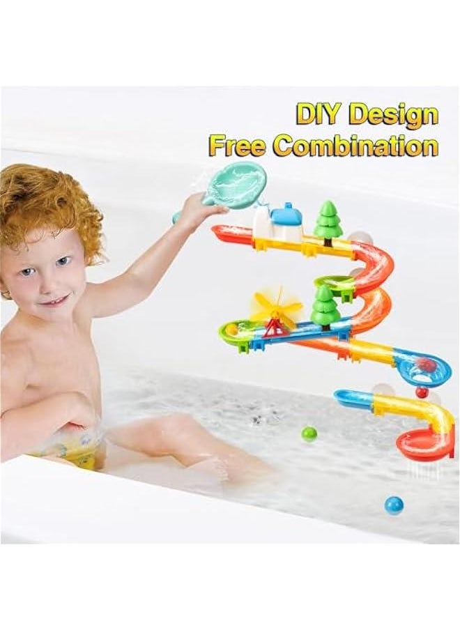 Bath Toys, DIY Fun Splicing Tracks Bath Toys, Bathtub Bath Toys, Scene Building Bath Toys for Kids Toddler,  Birthday Gift for Boys Girls