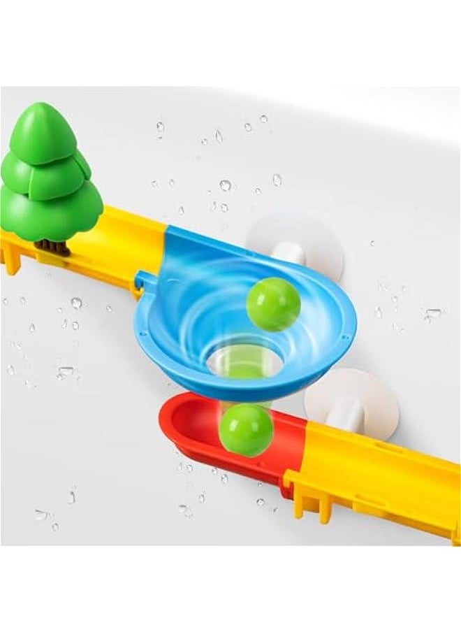 Bath Toys, DIY Fun Splicing Tracks Bath Toys, Bathtub Bath Toys, Scene Building Bath Toys for Kids Toddler,  Birthday Gift for Boys Girls