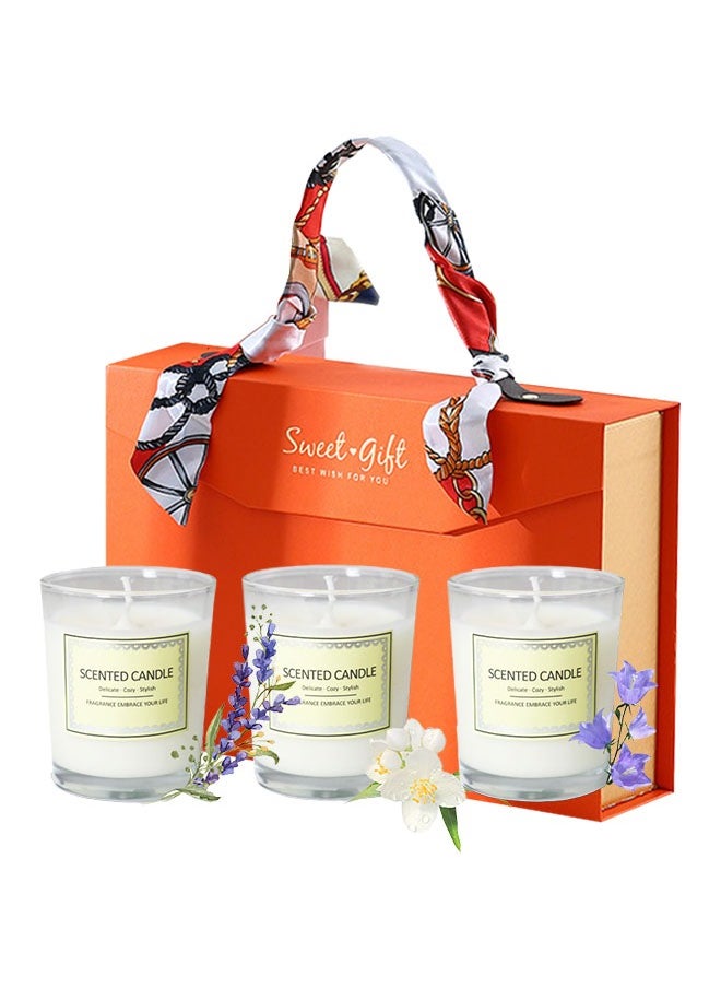 3-pack Scented Candles Gift Set High-end Gift Box,3 Pack Aromatherapy Candle for Home Scented,Natual Soy Candles Gifts for Anniversary, Birthday, Mother's Day, Bath,Spa, Meditation