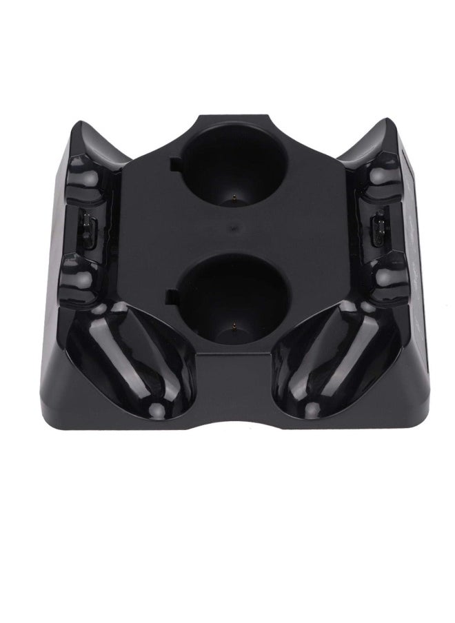 PS4 Controller Charging Station, PS4 Move Controller Charging Station with LED Display and 3 Front USB Ports, 4-in-1 Controller Charging Station for PS4/Pro/PS4 Slim/VR Move Motion Controllers