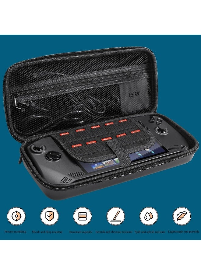 Carrying Case for MSI Claw, Travel Organizer Compatible with MSI Claw A1M 7 2024, EVA Hard Shell Carrying Case with Built-in Mesh Pocket