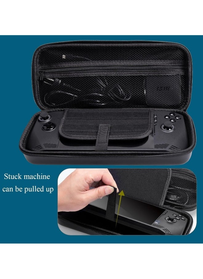 Carrying Case for MSI Claw, Travel Organizer Compatible with MSI Claw A1M 7 2024, EVA Hard Shell Carrying Case with Built-in Mesh Pocket