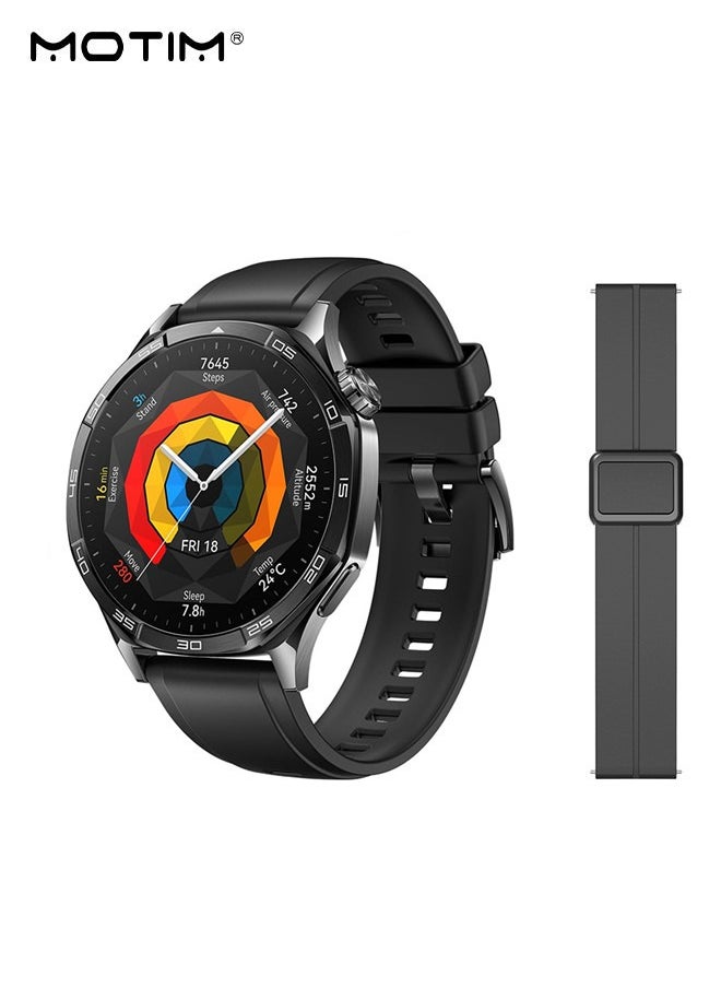 Silicone Magnetic Loop Strap for Huawei GT5/ GT 4/ GT 3 /GT 2/GT 2 Pro, 20mm Quick Release Silicone for Huawei GT Replacement Band Women Men