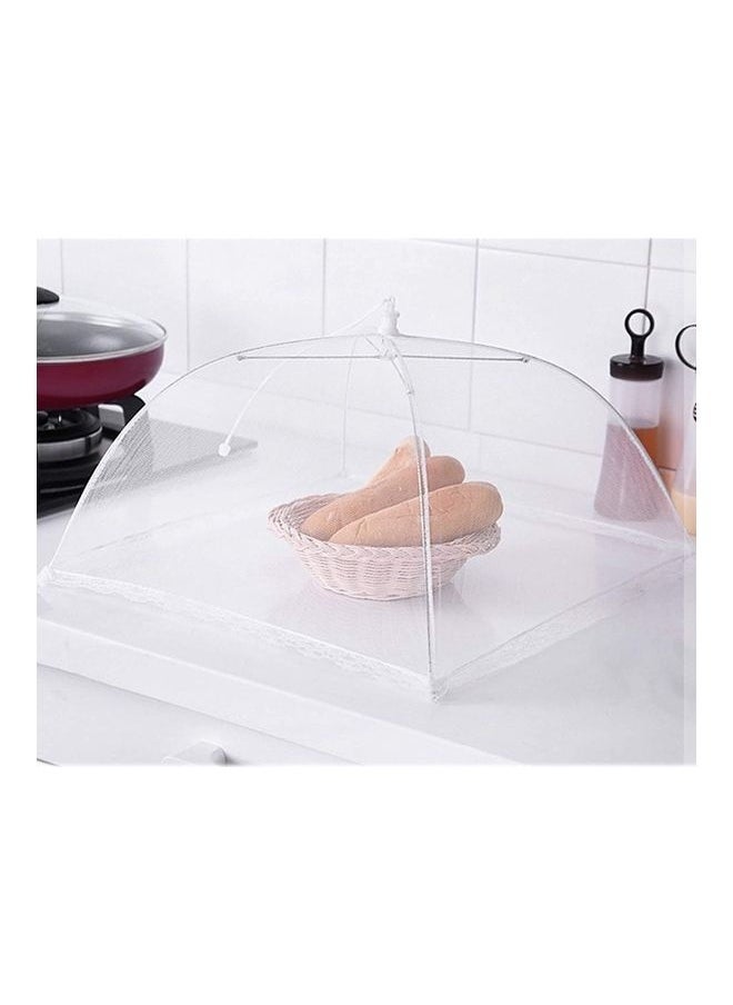 4-Piece Pop-Up Mesh Food Cover Set White 17x17x9inch
