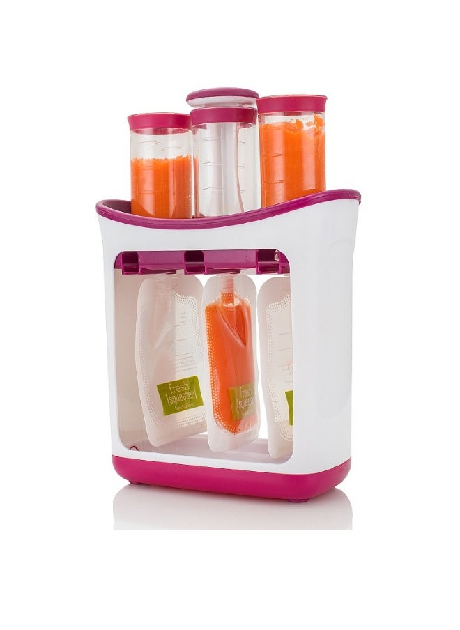 Fresh Squeeze Station Baby Food Maker with Reusable Baby Food Bags 10 Pieces Homemade Baby Food Replacement Storage Bags