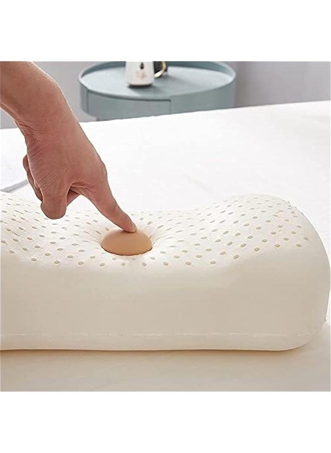 Latex Pillow Natural Latex Pillow Portable Single Small Pillow Travel Pillow Neck Pillow Small Size and Easy to Carry