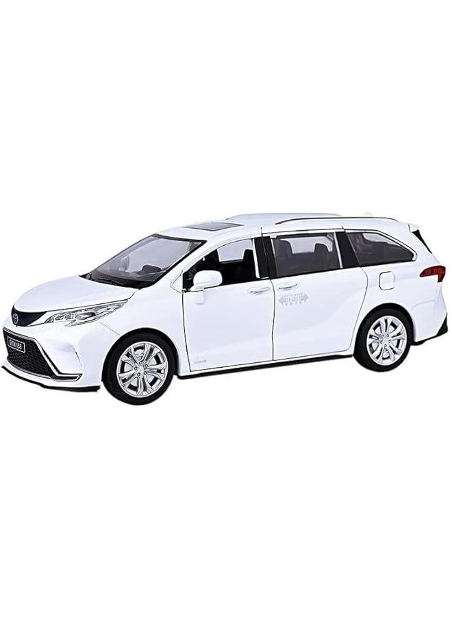 Toy car Model 1:24 for Toyota Sienna Granvia MPV Van Alloy Model Car Toy Diecasts Sound and Light Car Toys for Children (Color : G7)