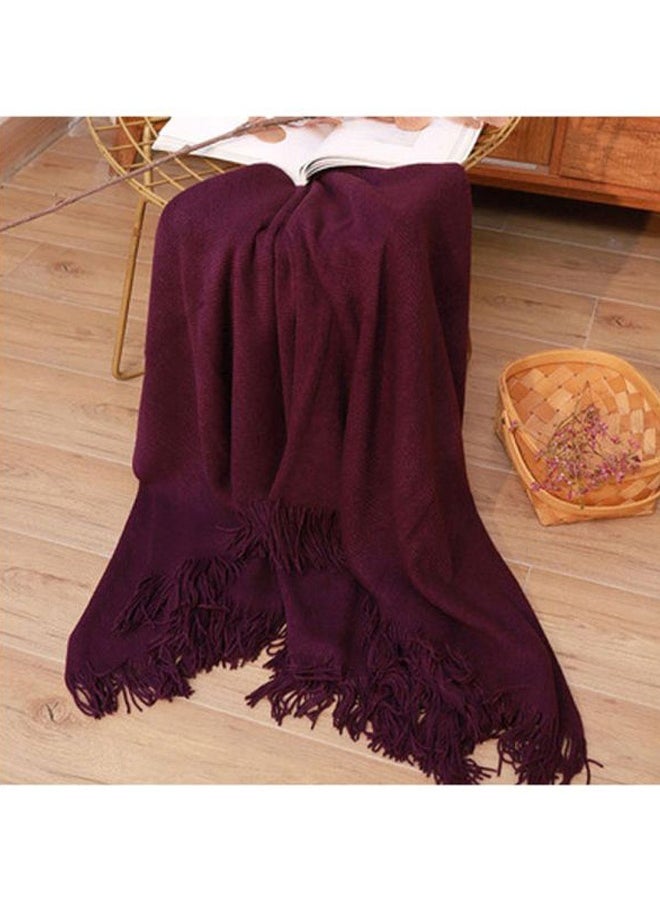 Sofa Blanket Combination Maroon 127x173cm