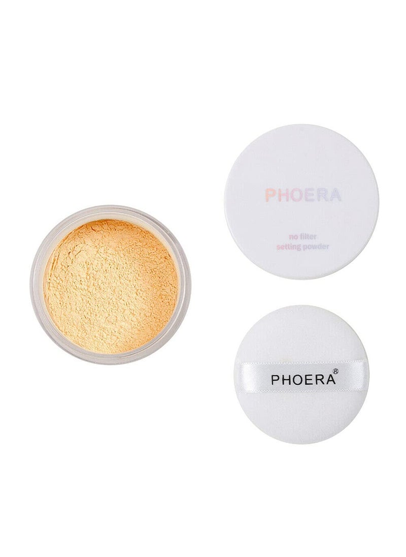 AQUAPURITY  PHOERA Loose Makeup Setting Matte Face Powder  Puff Long Lasting Lightweight Foundation Make Up Fixer Beauty Blender Highlighter Palette Flash Photography Phoera Cosmetics USA