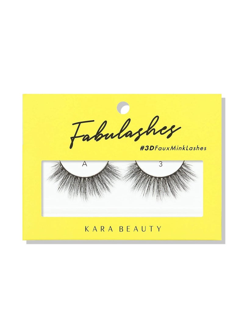 KARA BEAUTY FABULASHES 3D Faux Mink False Eyelashes - Style A3