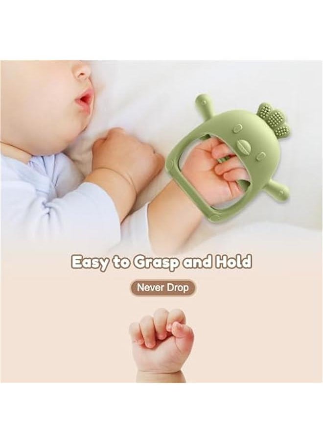 Baby Sensory Teething Ring + Baby Teething Mitten for 0-6 6-12 Months