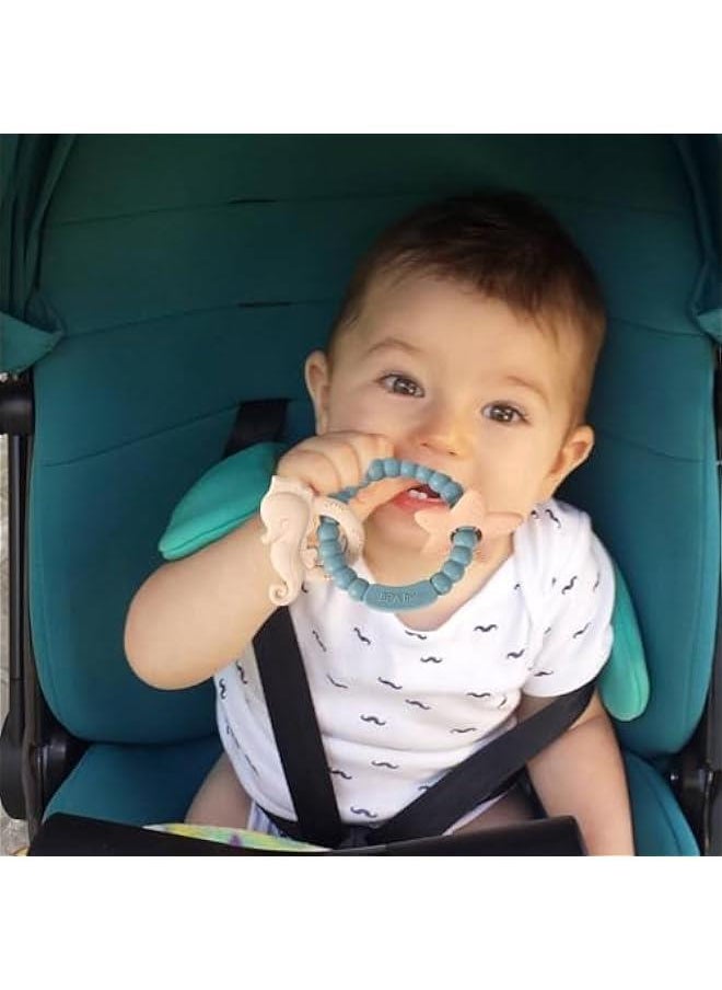 Silicone Teethers for Babies 0-6 6-12 Months Baby Teething Toys Teething Ring for Infant Boys Girls