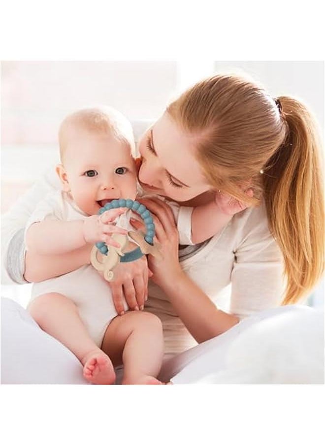 Silicone Teethers for Babies 0-6 6-12 Months Baby Teething Toys Teething Ring for Infant Boys Girls