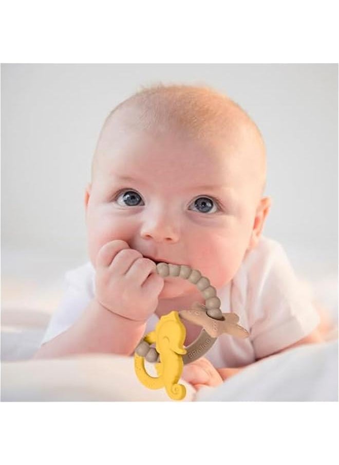 Silicone Teethers for Babies 0-6 6-12 Months Baby Teething Toys Teething Ring for Infant Boys Girls